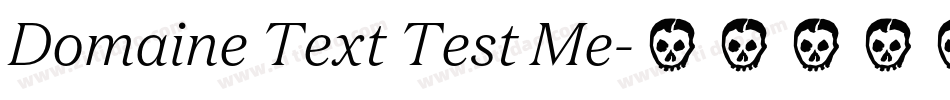 Domaine Text Test Me字体转换